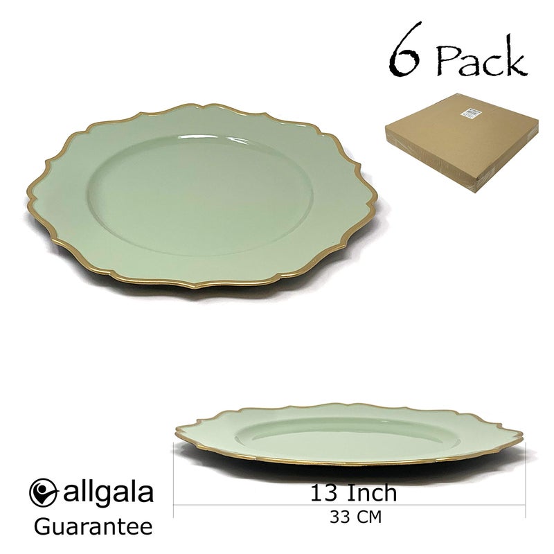 allgala أطباق شحن دائرية ثقيلة الجودة 13 بوصة - 6 عبوات - زهور حكيم - HD80346 - Image 2